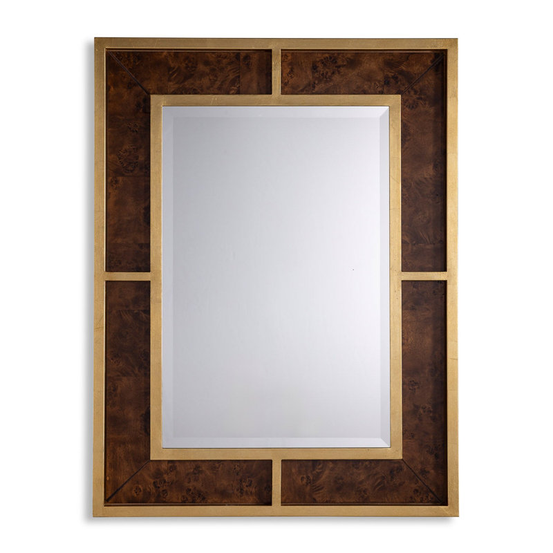 Bedford Mirror, Gold, Whiskey Burl