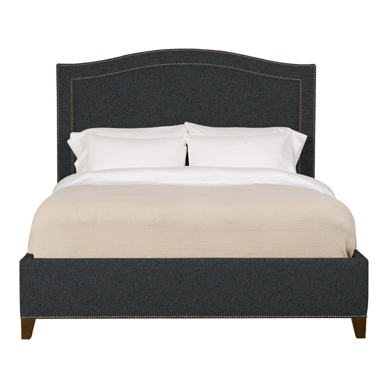 Caroline/Casey Queen Upholstered Low Profile Panel Bed, Ian Lagoon, Yes, Havana