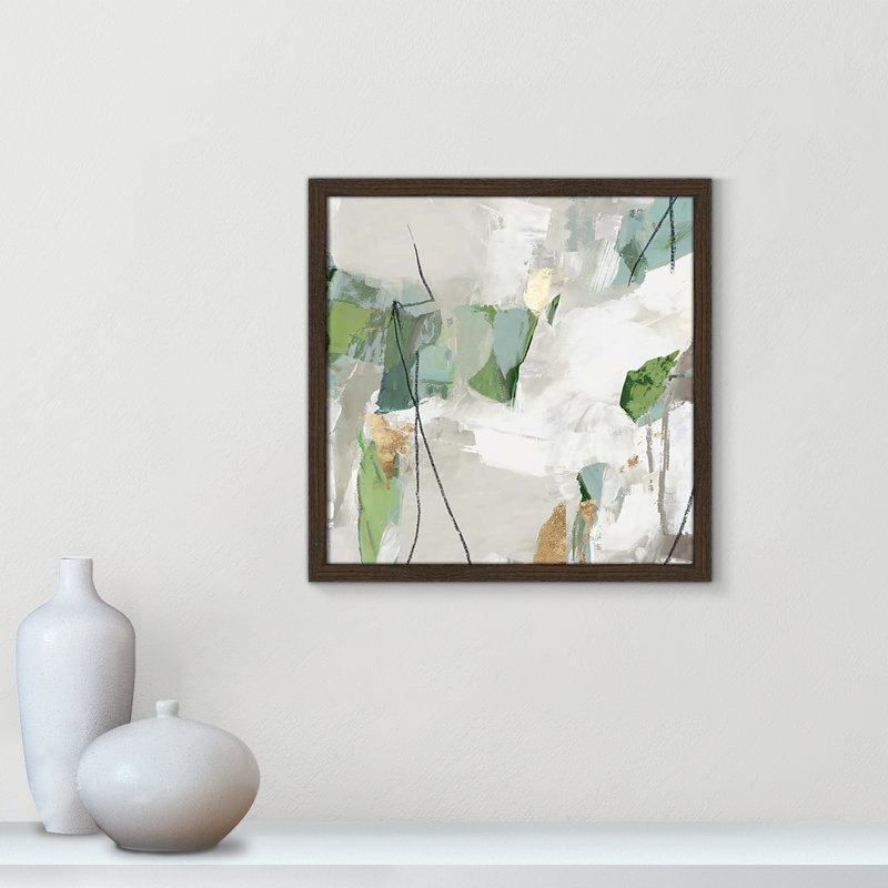Enchanted Emerald I by Tom Reeves Print, 17" H x 17" W x 1.25" D, Walnut Slim Framed