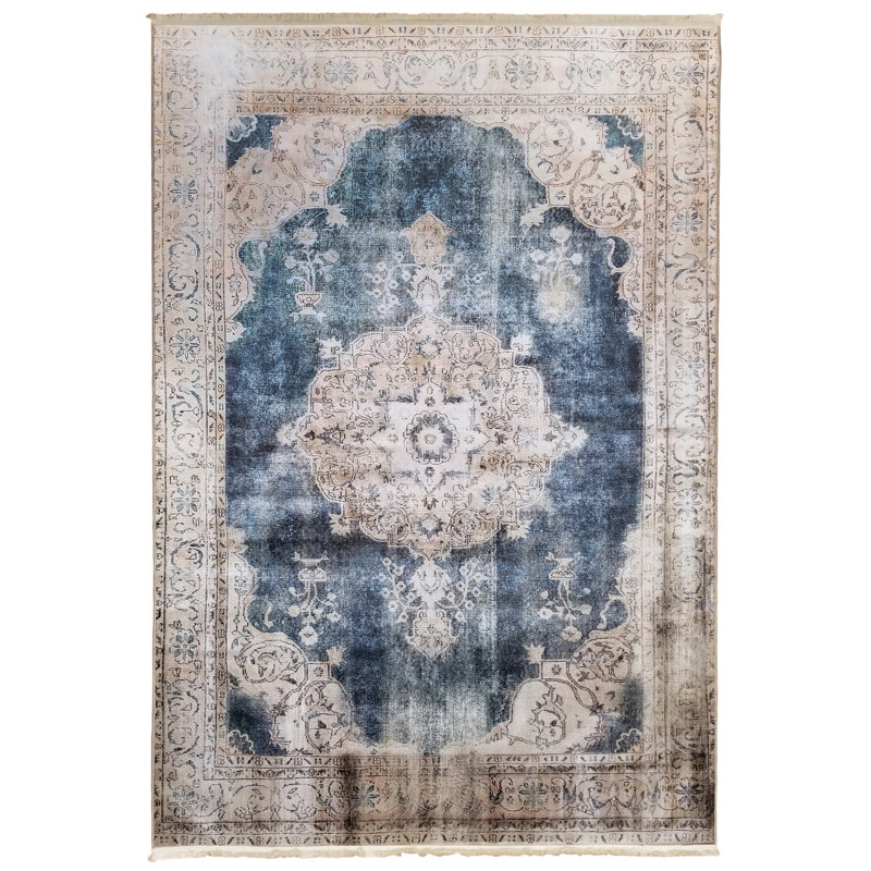 Covin Chenille Oriental Indoor Rug, Rectangle 5'3" x 7'7"