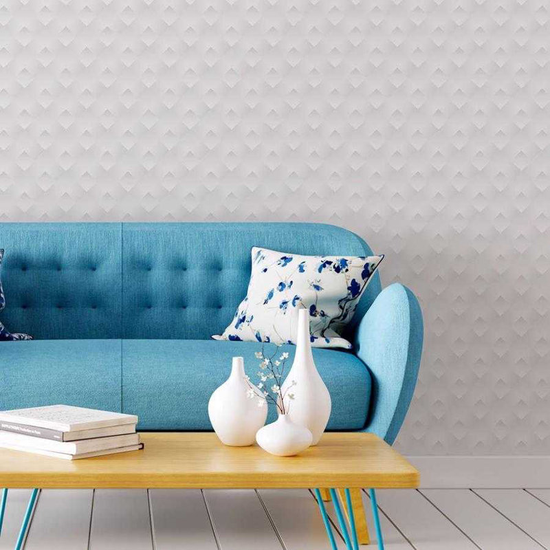 Geometric Off White Peel & Stick Wallpaper N06118