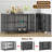 Large Foldable Dog Crate Furniture, Assembly-Free Dog Crate With Adjustable Bowls And Name Tag For Small, Medium, Large Dog-50994929-61016000