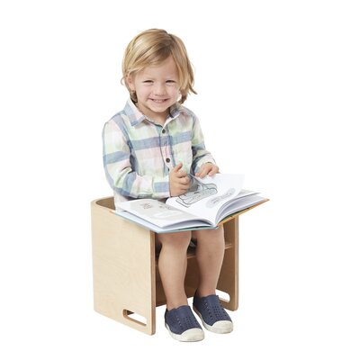 ECR4Kids Bentwood Multipurpose Cube Chair, Kids Furniture -  ELR-22203-NT