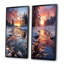 «Winter Sunset Snowfall», 2 pièces sur toile-11739926-11739930