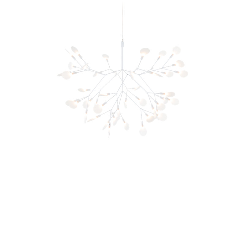 Heracleum III LED Chandelier, 393.7", White, 20.9" H x 28.3" W x 28.3" D