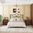Modern Retro Double Heart Metal Headboard with Decorative Hollow Bed Head with Vintage Ball Details-1128170901
