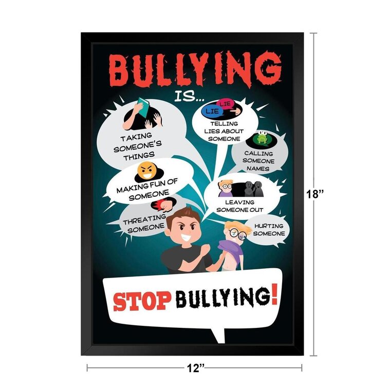 https://assets.wfcdn.com/im/65929881/resize-h755-w755%5Ecompr-r85/1857/185748063/Stop+Bullying+Classroom+Sign+Kindness+Respect+Tolerance+Good+Behavior+Educational+Teacher+Learning+Homeschool+Chart+Display+Supplies+Teaching+Aide+Black+Wood+Framed+Art+Poster+14x20+Framed+On+Paper+Print.jpg