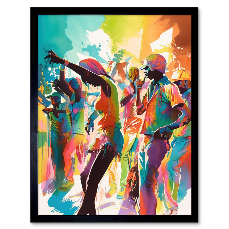 Happy Audience People Dancing To The Beat At Live Concert Gig - Single Picture Frame Print
