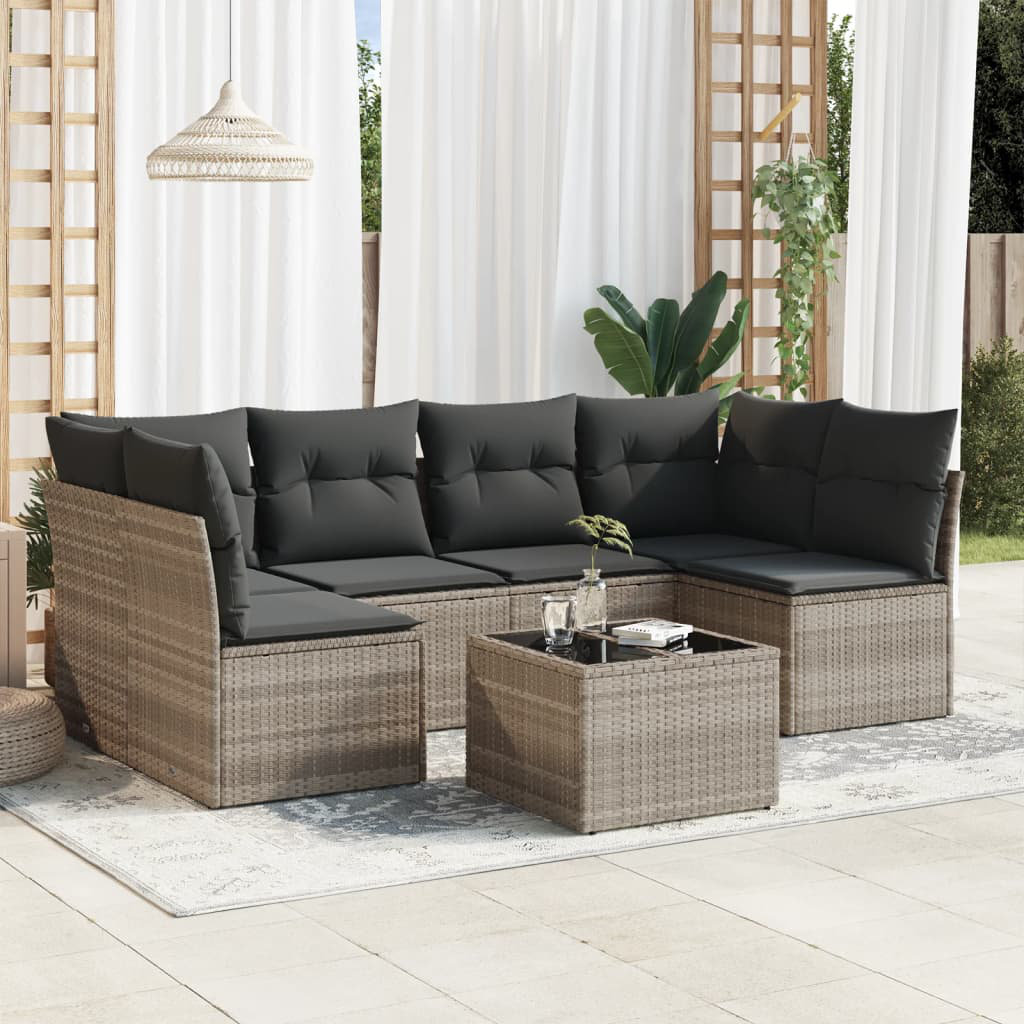 4-Sitzer Lounge-Set Raliat mit Polster