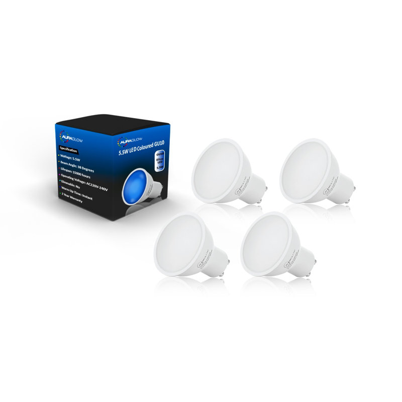 5W GU10 LED Spotlight Light Bulb (Set of 4)