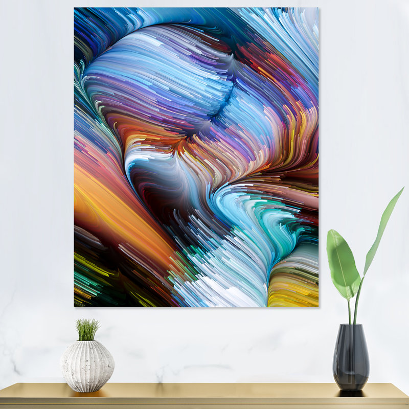 Élégance de la couleur liquide - on, H 40 po x l 30 po x P 1,5 po, Toile tendue