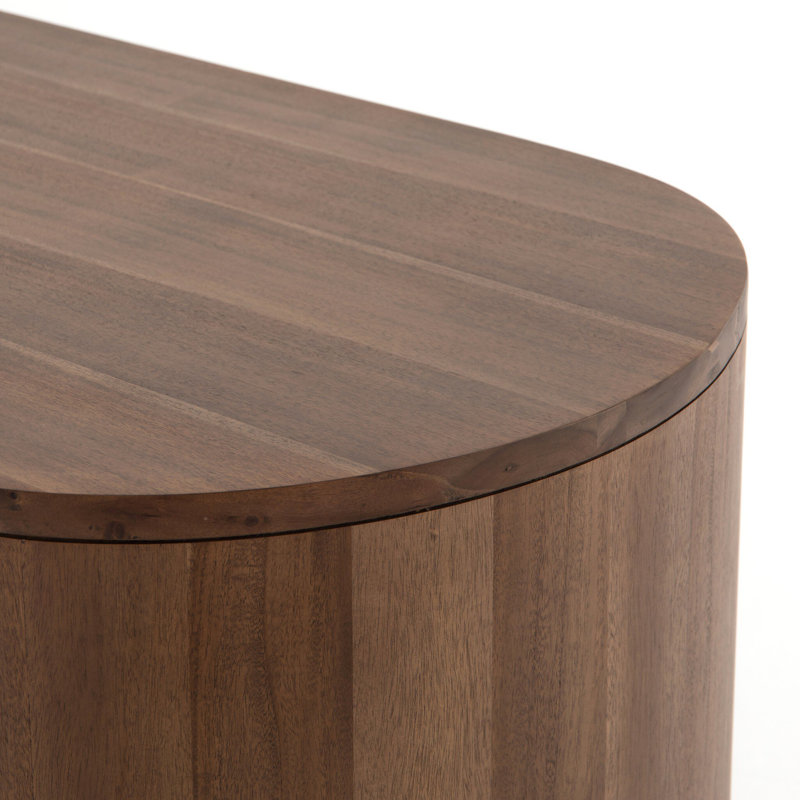 Pilar Solid Wood Writing Desk, Caramel Brown