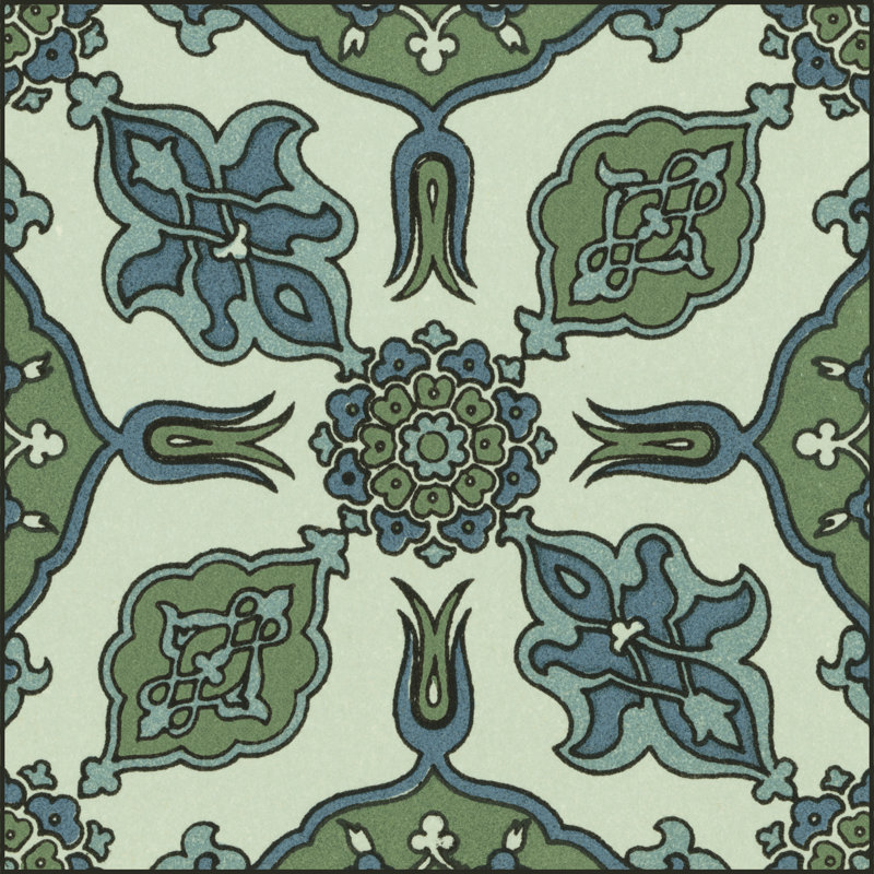 Mediterranean Tile I - Wrapped Canvas Print, 30cm H x 30cm W
