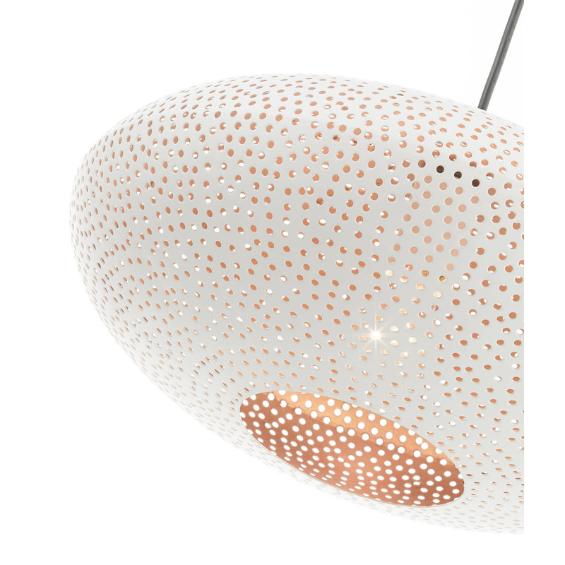 Luminaire suspendu géométrique 1 lumière Bion, Blanc