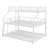 Triple Bunk Bed In Twin XL/Full XL/Queen Sizes, Equipped With Combined Ladders And Full-Length Safety Railings-1067695333