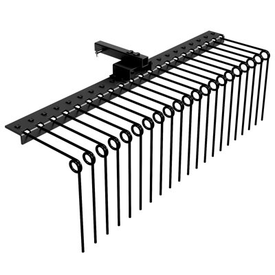 Heavy Duty Pine Straw Landscape Rake – Durable Steel, Seasonal Tines, Global 2" Receiver, Fits Lawn Tractor, ATV/UTV, Excellent for Pine Needle, Hay & Yard Cleanup