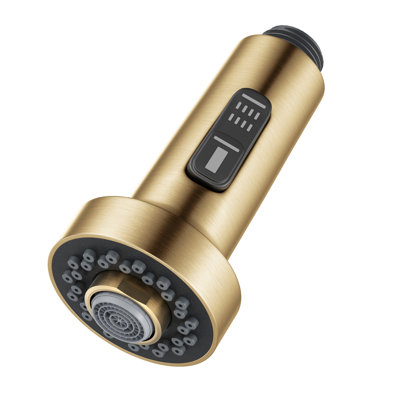 KRAUS Vaporisateur de remplacement universel à 2 fonctions pour robinet de cuisine escamotable en laiton brossé sans taches