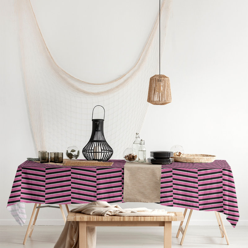 Rayures fracturées Nappe, Rose