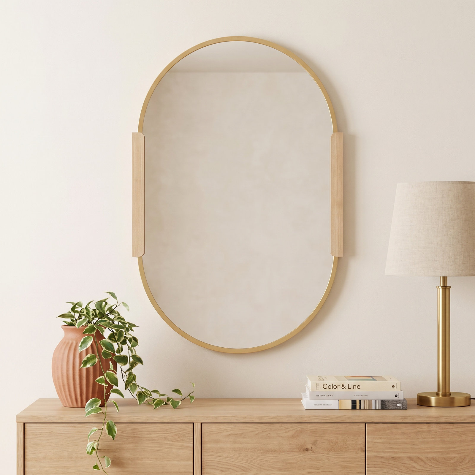 Alby Metal Oval Wall Mirror