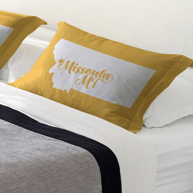 Missoula Polyester Sham Set, Polyester, King, Yellow