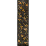 Tibetan Hand Knotted Silk & Wool Pile Floral Rug