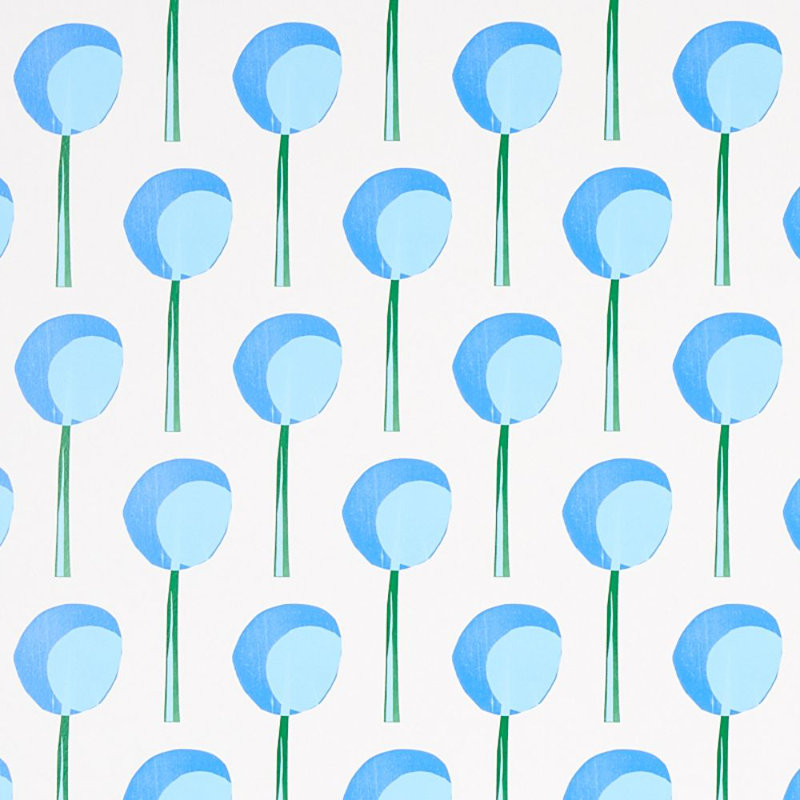 Rouleau de papier peint topiaire L 30 pi x 27 po, Bluebell