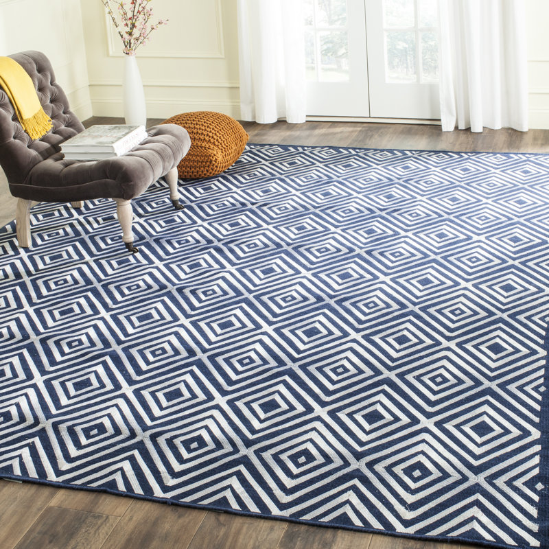 Oakley Geometric Wool Hand Woven 152cm X 244cm Area Rug