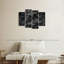 Ensemble de 4 pièces de pierre noire sur toile-1332011954