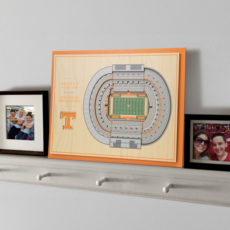 Tennessee Volunteers 3D Stadium Wall Art in Team Colors
