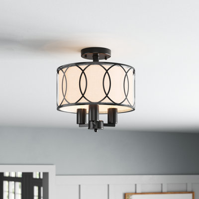 Hinerman 3 - Light 11.81" Semi Flush Mount