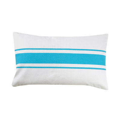 Fable Striped Cotton Reversible Throw Pillow