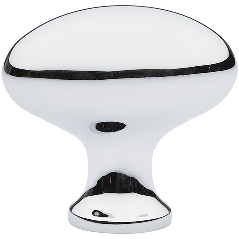 Egg Cabinet Knob, 1.75" H x 1" W x 1.625" D, Polished Chrome