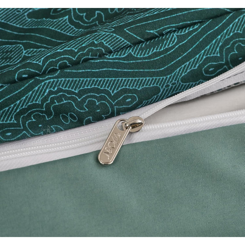 Polyester Floral Duvet Cover, Green Floral