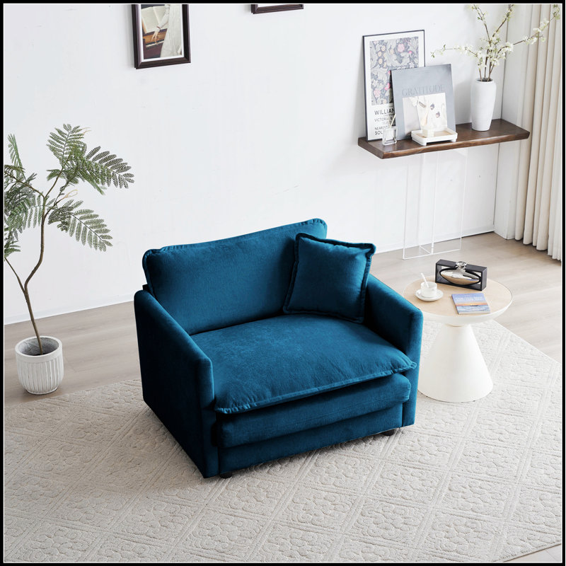 Fauteuil de lecture rembourré Comfy, Bleu