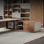 Bureau haut de gamme 70,87 po avec bandes lumineuses 70,87 po-336554177