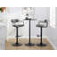  Tabouret de bar en similicuir à hauteur ajustable Erma avec repose-pieds arrondi en T (ensemble de 2)-93302412-93302413