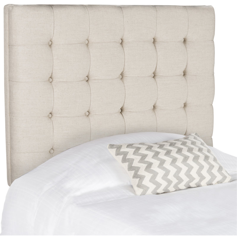Upholstered Headboard, Twin, Linen Wheat