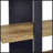 Black And Walnut 4-Shelf Bookcase