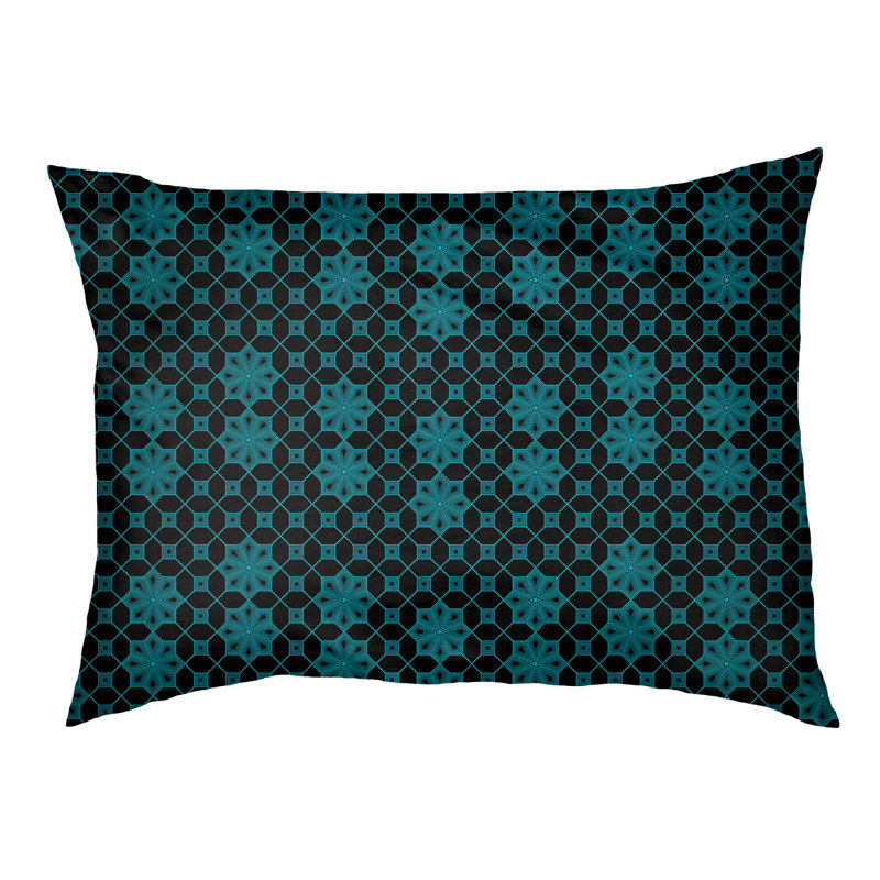 Coussin pour chien Byrge, Petit (l 29,5 po x P 19,5 po x H 9,5 po), Bleu / Noir