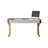 55.12" Rectangular Sintered Stone Saddle Leather Desk,3-drawer