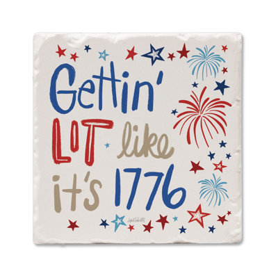 Ensemble de sous-verres à motif de tuiles simples 1776 Like It's Créez votre propre collection