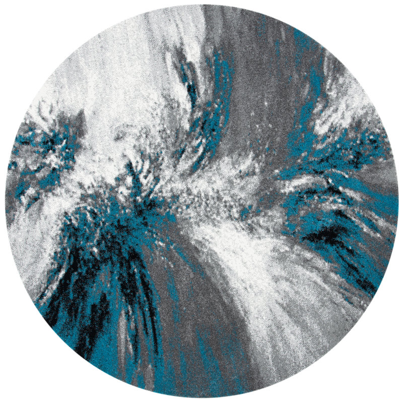 Donnovan Performance Abstract Rug, Round 6'7"