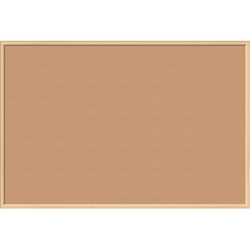Large Natural Cork Bulletin Board with Birch MDF Frame
