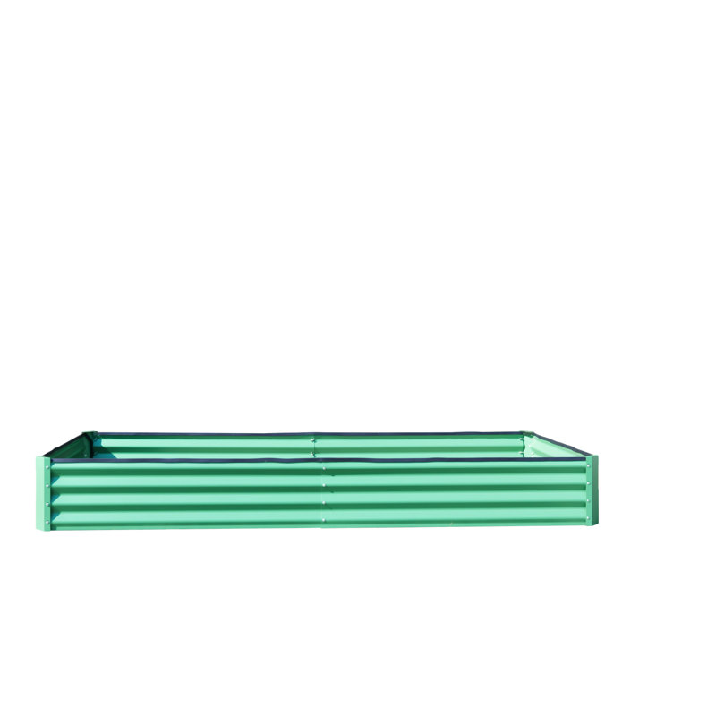 Lit de jardin surélevé galvanisé 8X4X1 Ft, Vert