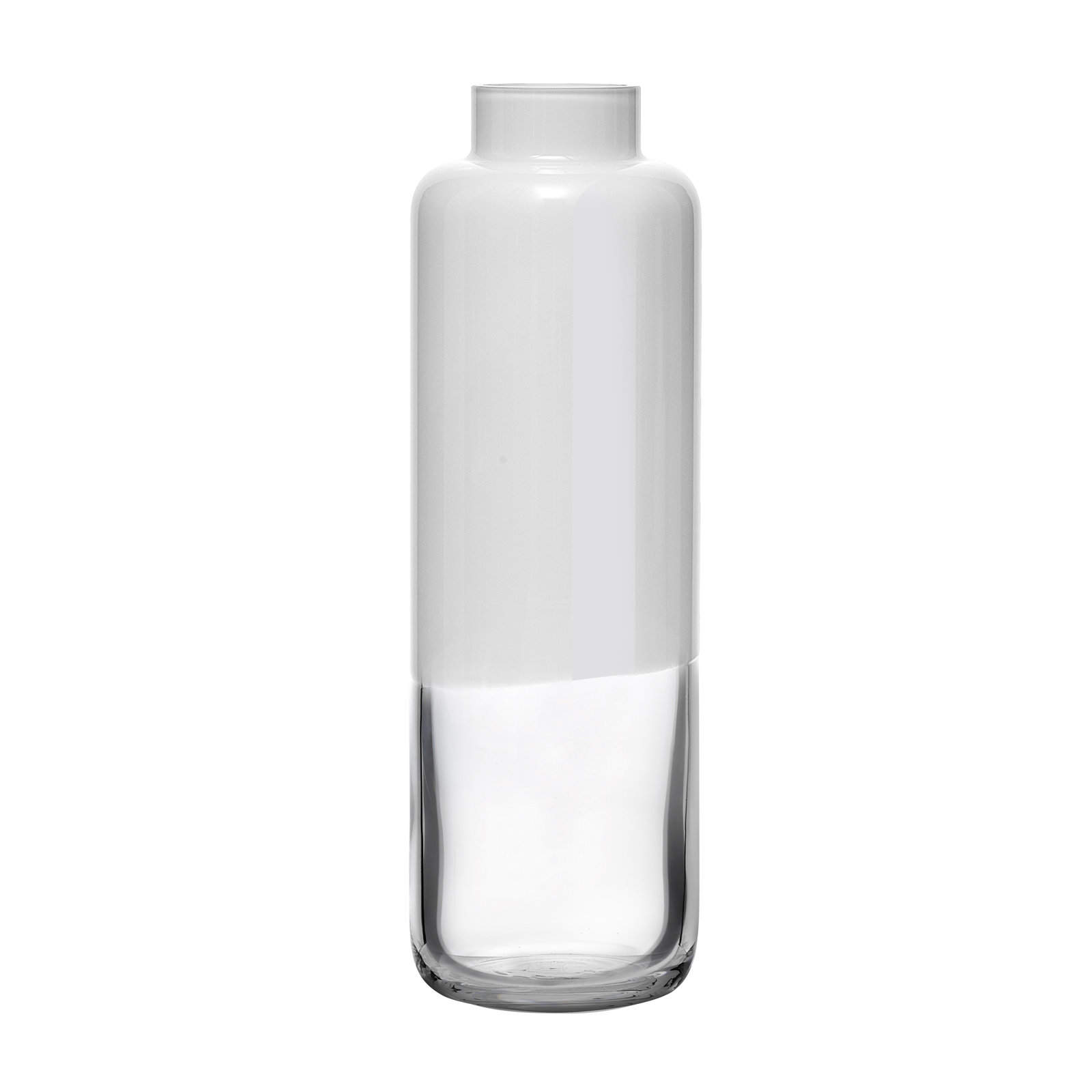 Magnolia Crystal Table Vase, Opal White, overall height- 11"