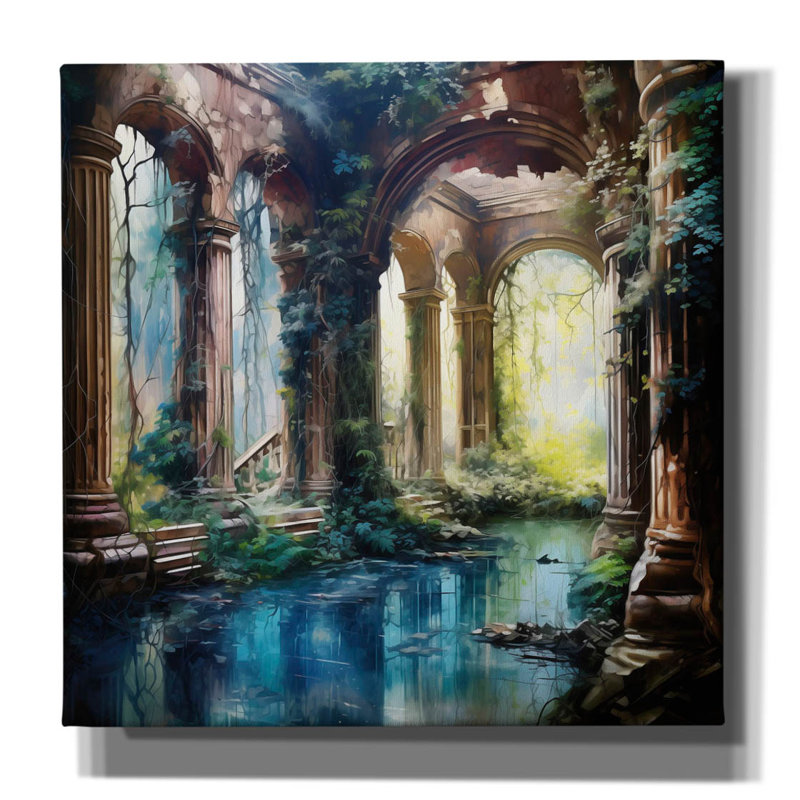 Art mural en toile Lark Manor ™, "Natures cathédrale" par r3darch0n, 37 po x 37 po