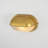 1-Light Transitional Oval Metal and Ribbed Glass Wall Sconce with Painted Gold Finish