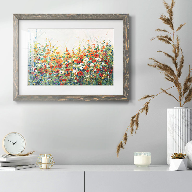 «Garden in Bloom I», reproduction d'art encadrée, Gris, H 14 po x l 20 po x P 1,5 po