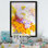 «Blooming Spring Bouquet of Flowers», peinture sur toile encadrée