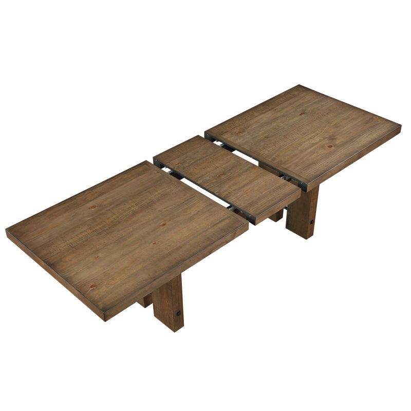 Iresha Extendable Double Pedestal Dining Set, 7 Pieces: Table, 6 Chairs